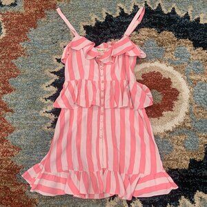 For Love And Lemons Pink Striped Dress